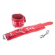 Ultra red leather handcuffs