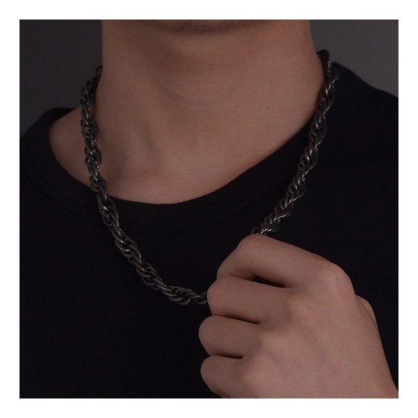 Male Fashion Accessories Thick Twist Chain M Collier