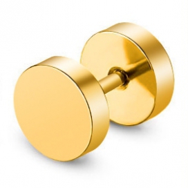 Malejewels Cavilha auricular SCREW STUD Gold