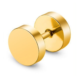 Malejewels Cavilha auricular SCREW STUD Gold