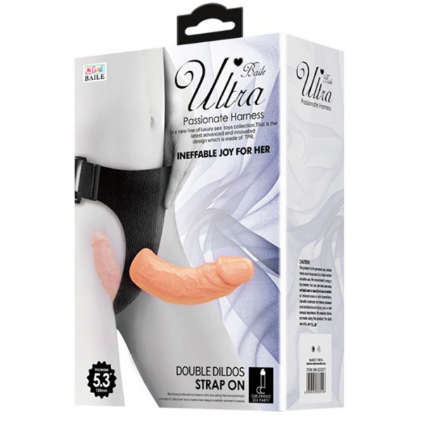 Cinto de dildo duplo ultra 12 x 3,5 cm