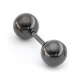 Colorful Bead Ball Ear Stud BLACK