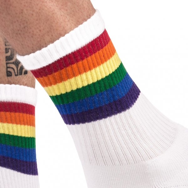 Halbe Socken Regenbogen