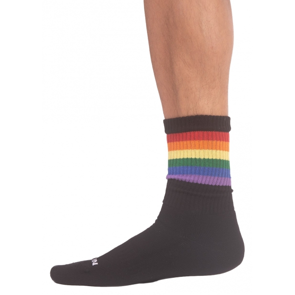 HALF SOCKS Rainbow Socken Schwarz