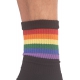 HALF SOCKS Rainbow Socken Schwarz