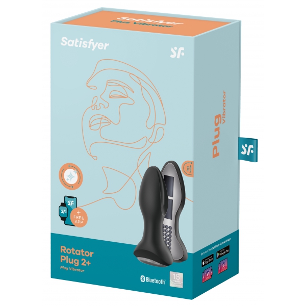 Vibrationsplug verbunden Rotator 2 Satisfyer 10 x 4cm Schwarz