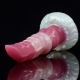 White Base Peach Silica Gel Dildo - 10