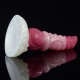 White Base Peach Silica Gel Dildo - 10