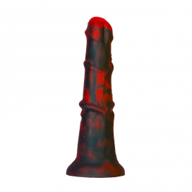 Dildo Dragon Zirg 22 x 5cm Nero-Rosso