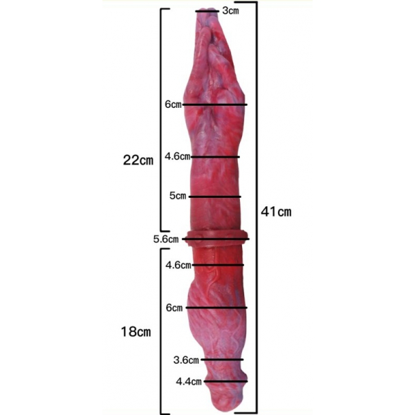 Dubbele Dildo Duo Hand Monster 42 x 6cm