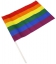 Rainbow-Flagge mit Stiel 20 x 28cm