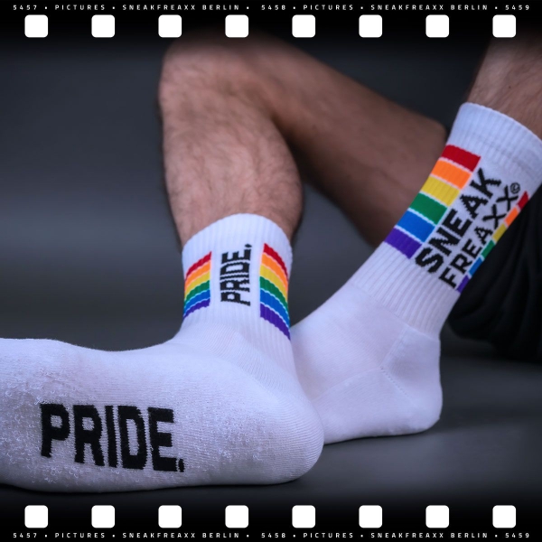 Weiße Socken SneakFreaxx Pride
