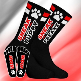 SNEAK PUPPY Socks Black-Red