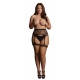 GARTERBELT Fishnet Suspender Belt Preto