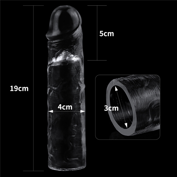 Funda para el pene Flawless 19 x 4 cm transparente