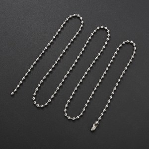 Malejewels Corrente metálica MINI BEADS Silver