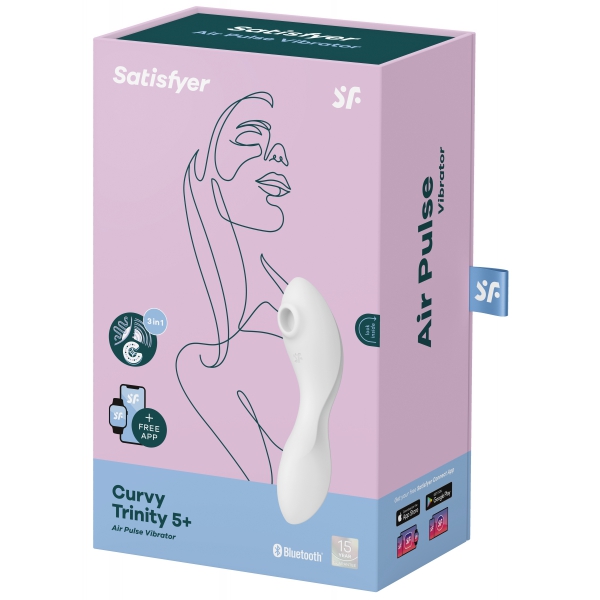 Connected clitoris stimulator Curvy trinity 5+ Satisfyer White
