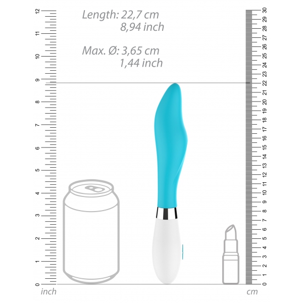 Vibro Athamas 13 x 3,7cm Turquesa