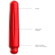 Mini Vibro Delia 12cm Red