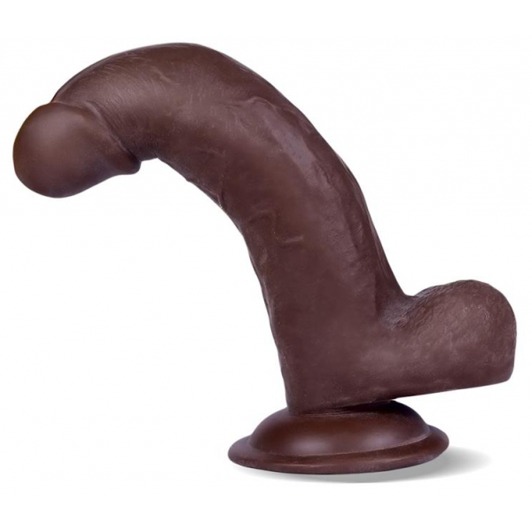 Consolador realista Slidy Cock 15 x 4cm Marrón