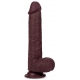 Dildo Deslizante Realístico Galo 17 x 4cm Castanho