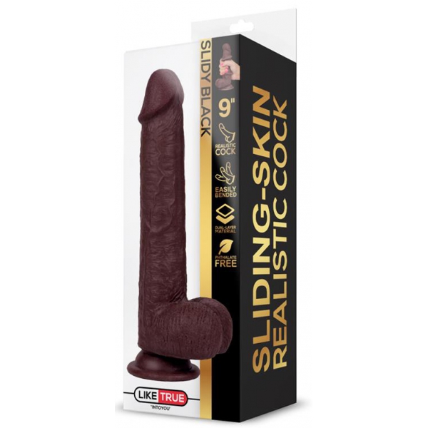 Realistic Dildo Slidy Cock 17 x 4cm Brown