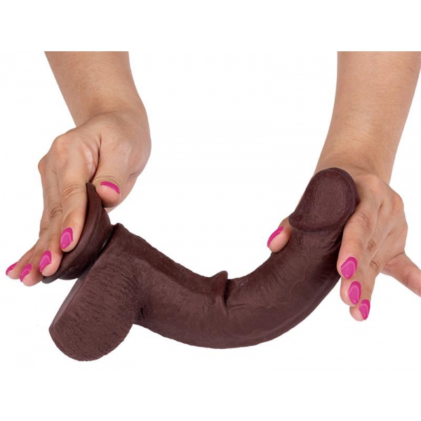 Dildo Deslizante Realístico Galo 17 x 4cm Castanho