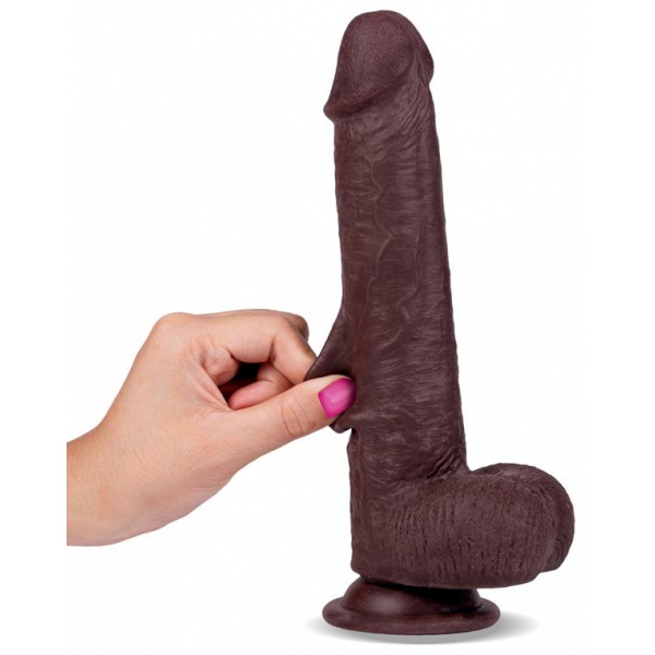 Consolador realista Slidy Cock 17 x 4cm Marrón