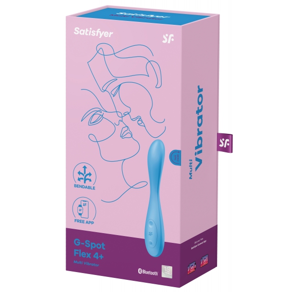 G-SPOT FLEX 4+ Satisfyer 20cm Azul