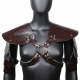 Unisex Brown PU Leather Vintage Armor