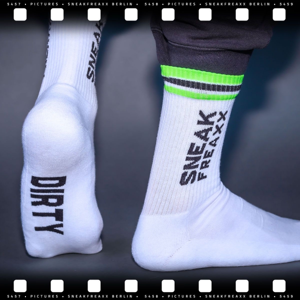 Schmutzige Socken Weiß-Grün
