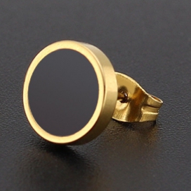 Malejewels Orecchino OIL DROP Oro-Nero