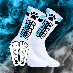 SneakFreaxx Sneak Woof Puppy Socken Blau