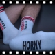 Socken Socken Neon Horny Rot