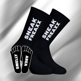 SneakFreaxx Chaussettes SMELLY AREA Noir