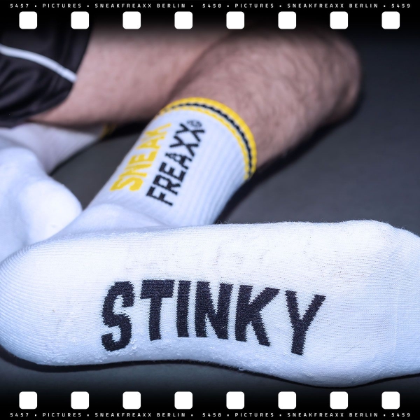 Calcetines STINKY SOXX Blanco-Amarillo