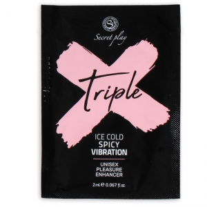 Secret Play Gel riscaldante vibrante Triple X Dosette 2ml