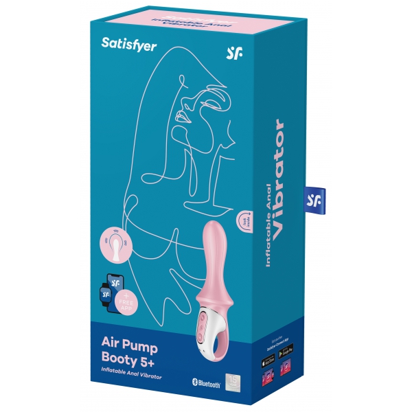 Aufblasbarer Vibrationsplug Air Pump Booty 5+ Satisfyer 10 x 5cm