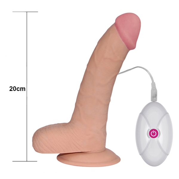 Ultra Soft vibrating dildo 17 x 4.5 cm