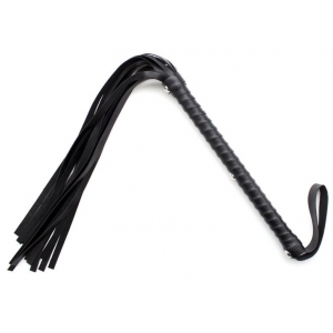 Correct Me Length Fuax Leather Flogger 7 Nails Noir