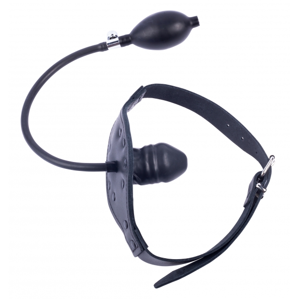 Leather Inflatable Gag Penis Tip 6cm