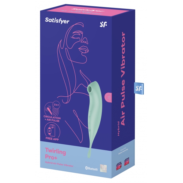 Stimolatore clitorideo collegato Twirling Pro Satisfyer Verde
