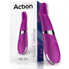 ACTION Tongue Vibrator Clitoral Stimulator 19cm Purple