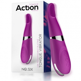 Vibrador de lengua Estimulador de clítoris 19cm Morado