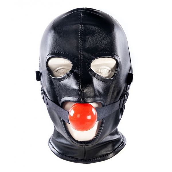Hood With Blindfold And Mouth Gag