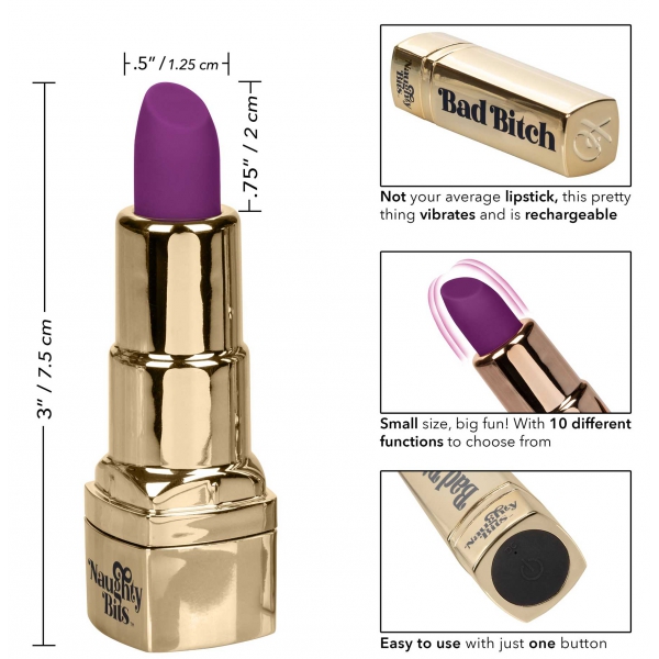 Vibro-Lipstick Bad Bitch 7.5cm Violett