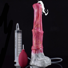 PINKALIEN Squirting Silicone Dildo - 23