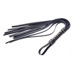 Correct Me Bondage Flogger With 9 Nails Handle BLACK