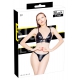 VINYL BRA Set Schwarz