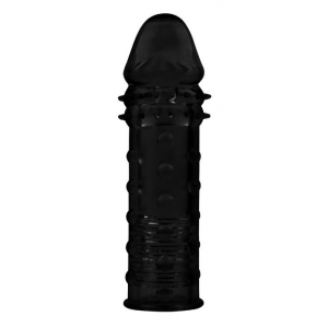 Superme Extra Texture Penis Sleeve 16 x 4.5cm Black